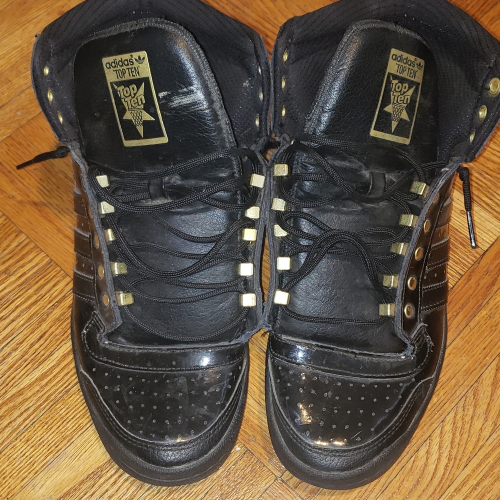 Adidas Top Ten Black and Gold